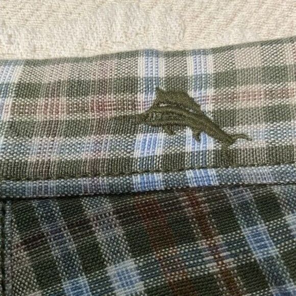 Tommy Bahama Plaid Linen Blend Hawaiian Beach Casual Chino Shorts Men Size 30X9 - Picture 4 of 10